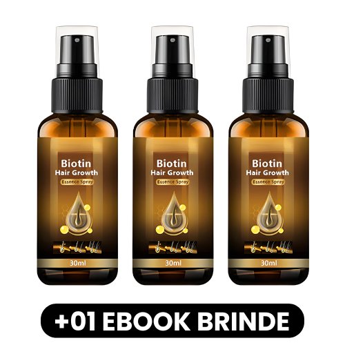 Biotin - Spray de Essência para Crescimento Capilar - Mania das CoisasBiotin - Spray de Essência para Crescimento CapilarMania das Coisas