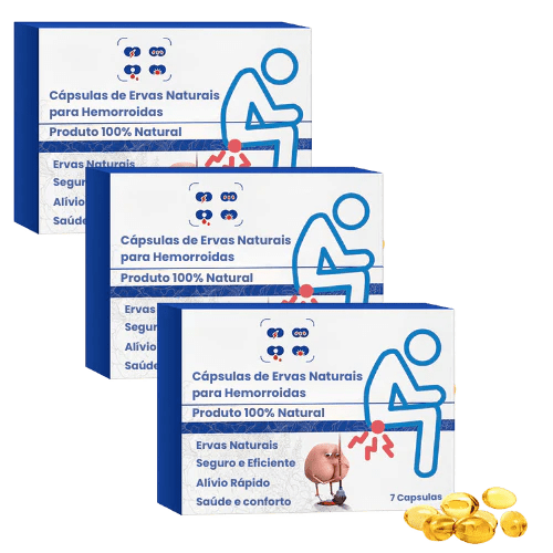 Cápsulas de Ervas Naturais para Hemorroidas - Mania das CoisasCápsulas de Ervas Naturais para HemorroidasMania das Coisas